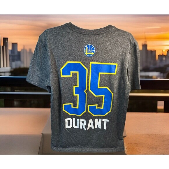 Golden State Warriors Kevin Durant #35, NBA Basketball Gray T-Shirt Youth Small - Picture 1 of 3